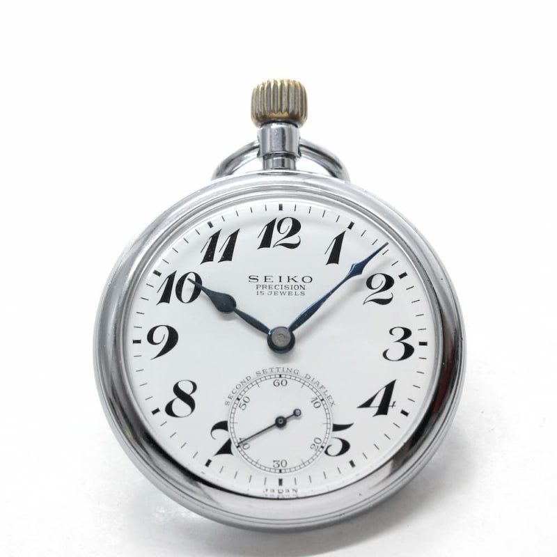 昭和38年の19セイコー鉄道時計/15石/秒針止め機能/絶版時計/19seiko-1104