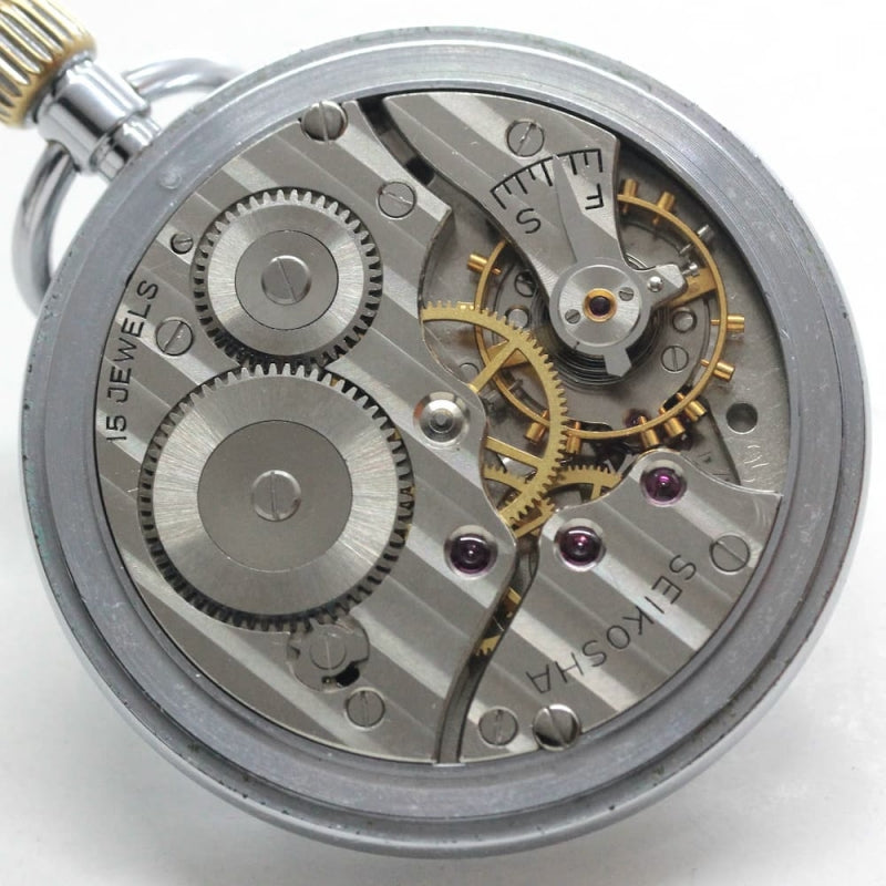 昭和38年の19セイコー鉄道時計/15石/秒針止め機能/絶版時計/19seiko-1104
