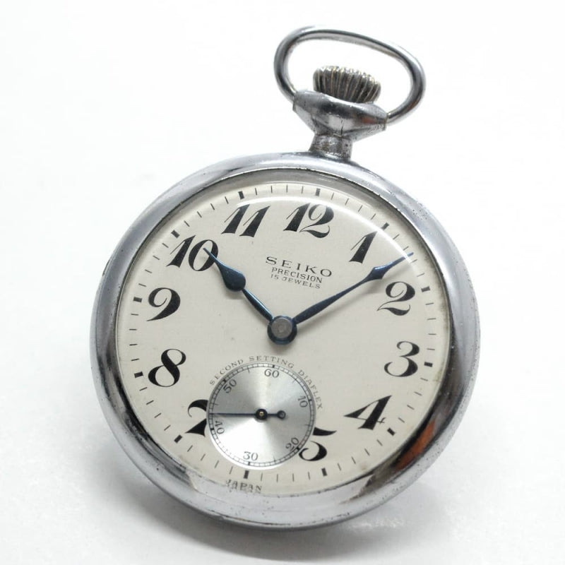 昭和36年の19セイコー鉄道時計/15石/秒針止め機能/絶版時計/19seiko-1107
