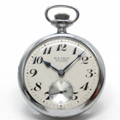 昭和36年の19セイコー鉄道時計/15石/秒針止め機能/絶版時計/19seiko-1107
