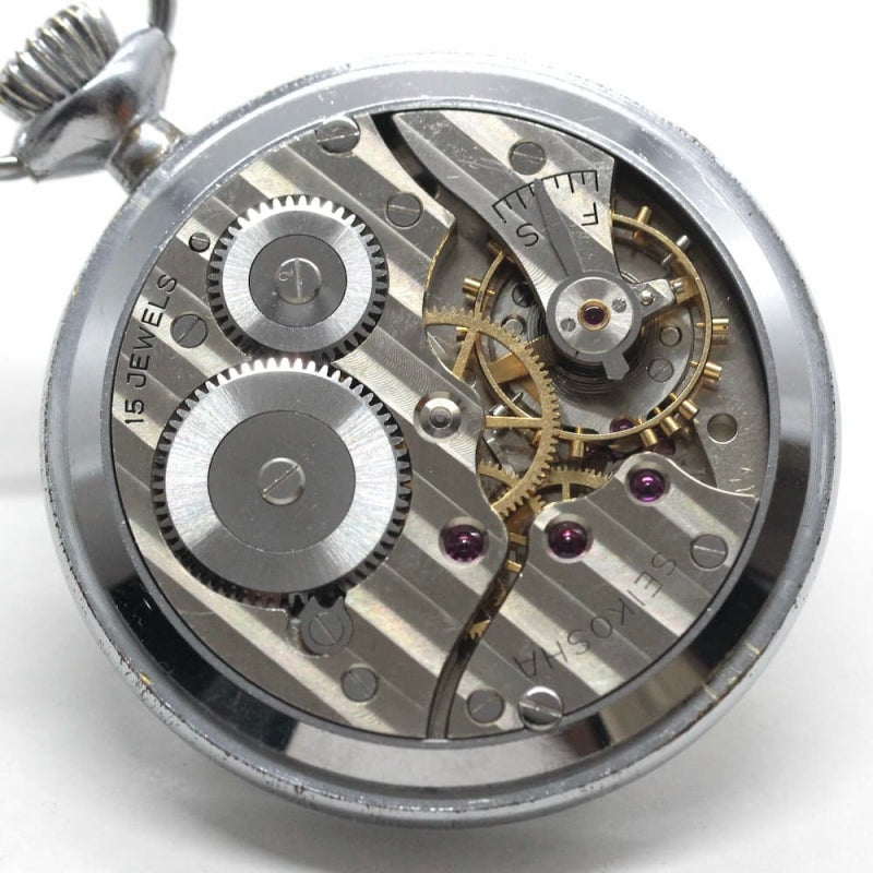 昭和36年の19セイコー鉄道時計/15石/秒針止め機能/絶版時計/19seiko-1107