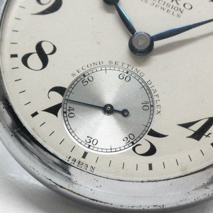 昭和36年の19セイコー鉄道時計/15石/秒針止め機能/絶版時計/19seiko-1107
