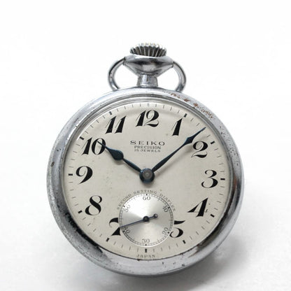 昭和36年の19セイコー鉄道時計/15石/秒針止め機能/絶版時計/19seiko-1109