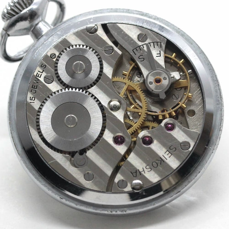 昭和36年の19セイコー鉄道時計/15石/秒針止め機能/絶版時計/19seiko-1109