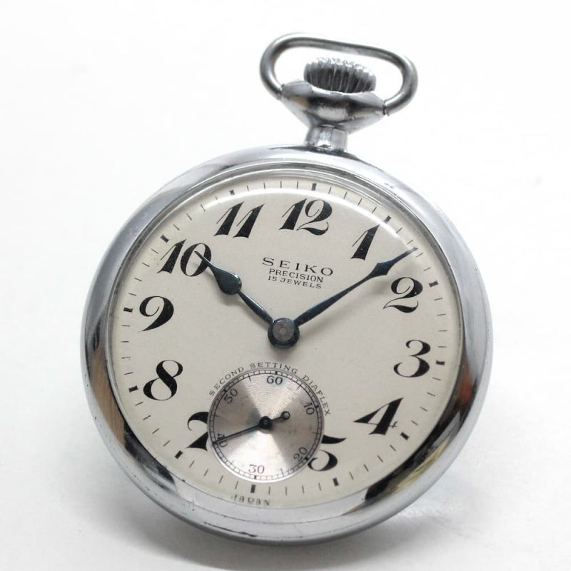 昭和37年の19セイコー鉄道時計/15石/秒針止め機能/絶版時計/19seiko-1110