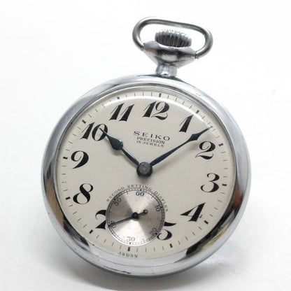 昭和37年の19セイコー鉄道時計/15石/秒針止め機能/絶版時計/19seiko-1110