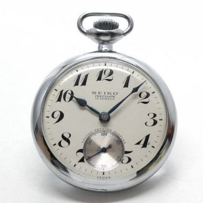 昭和37年の19セイコー鉄道時計/15石/秒針止め機能/絶版時計/19seiko-1110