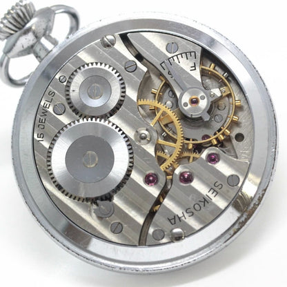 昭和35年の19セイコー鉄道時計/15石/秒針止め機能/絶版時計/19seiko-1118