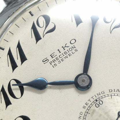 昭和35年の19セイコー鉄道時計/15石/秒針止め機能/絶版時計/19seiko-1118