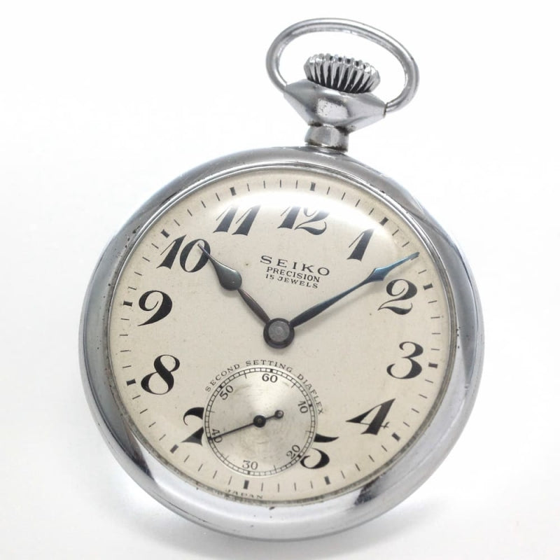 昭和35年の19セイコー鉄道時計/15石/秒針止め機能/絶版時計/19seiko-1123
