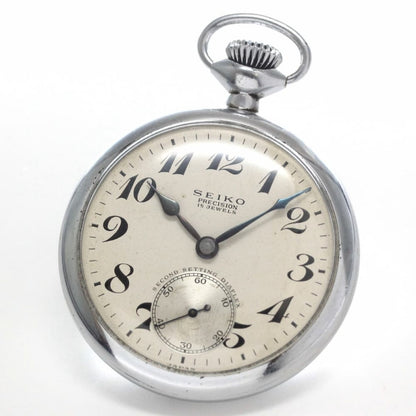 昭和35年の19セイコー鉄道時計/15石/秒針止め機能/絶版時計/19seiko-1123