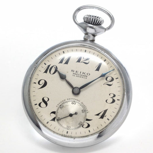 昭和35年の19セイコー鉄道時計/15石/秒針止め機能/絶版時計/19seiko-1123