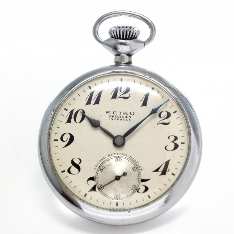 昭和35年の19セイコー鉄道時計/15石/秒針止め機能/絶版時計/19seiko-1123