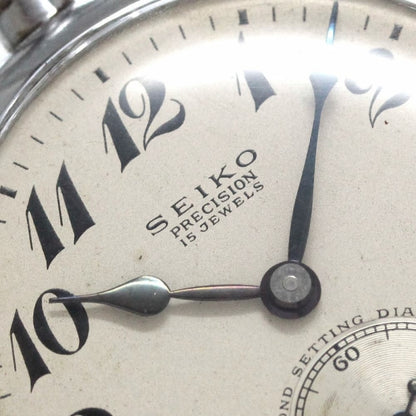 昭和35年の19セイコー鉄道時計/15石/秒針止め機能/絶版時計/19seiko-1123
