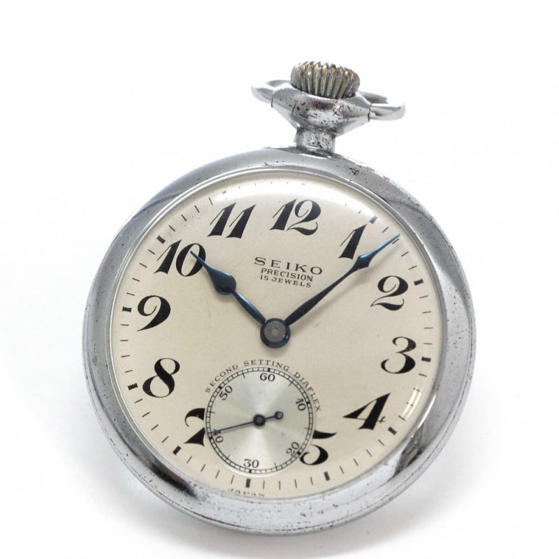 昭和37年の19セイコー鉄道時計/15石/秒針止め機能/絶版時計/19seiko-1128