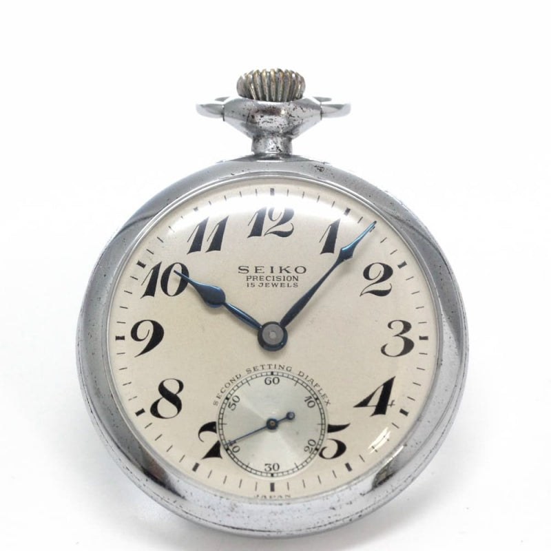 昭和37年の19セイコー鉄道時計/15石/秒針止め機能/絶版時計/19seiko-1128