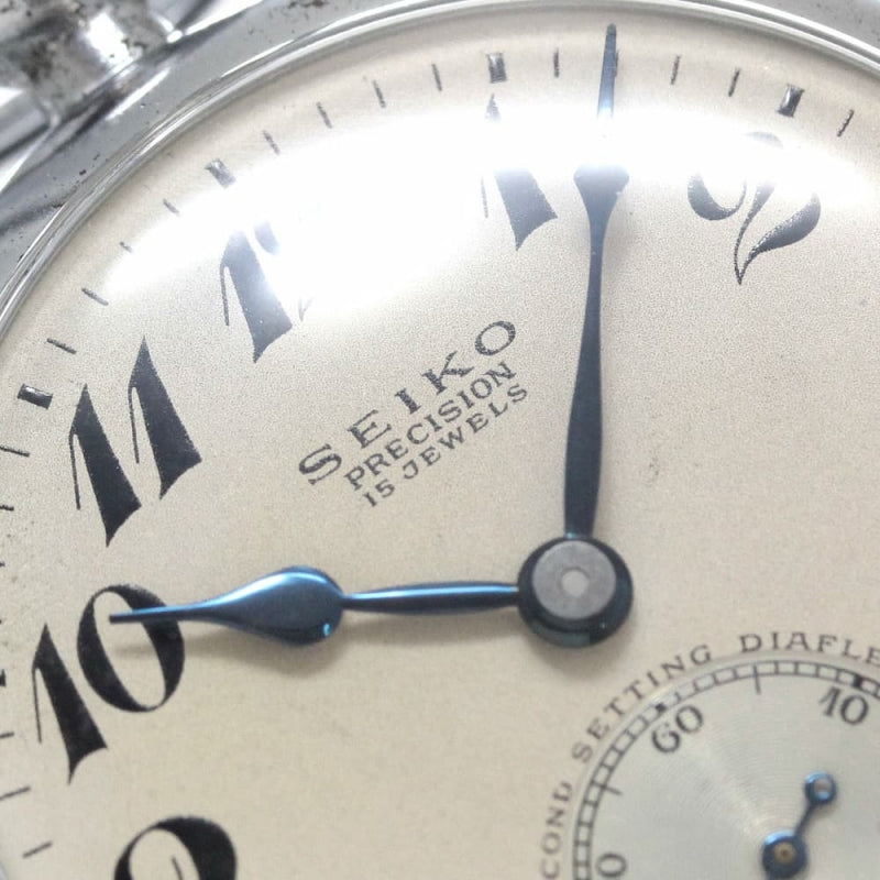 昭和37年の19セイコー鉄道時計/15石/秒針止め機能/絶版時計/19seiko-1128