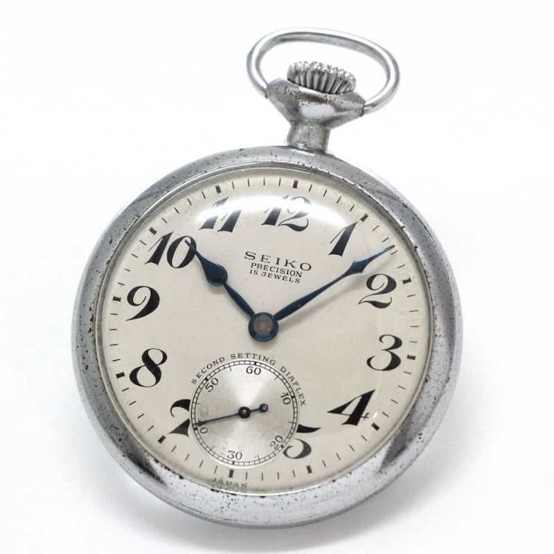昭和36年の19セイコー鉄道時計/15石/秒針止め機能/絶版時計/19seiko-1129