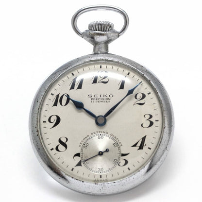 昭和36年の19セイコー鉄道時計/15石/秒針止め機能/絶版時計/19seiko-1129
