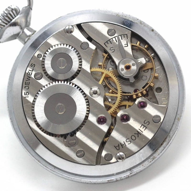 昭和36年の19セイコー鉄道時計/15石/秒針止め機能/絶版時計/19seiko-1129