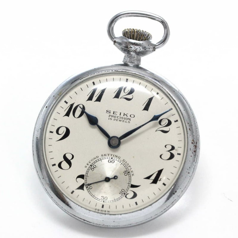 昭和35年の19セイコー鉄道時計/15石/秒針止め機能/絶版時計/19seiko-1134