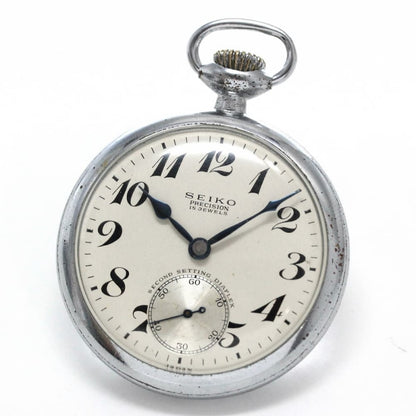 昭和35年の19セイコー鉄道時計/15石/秒針止め機能/絶版時計/19seiko-1134