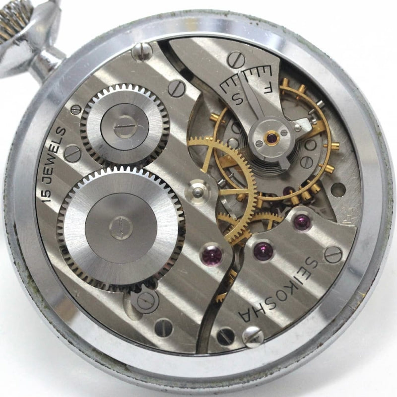 昭和35年の19セイコー鉄道時計/15石/秒針止め機能/絶版時計/19seiko-1134