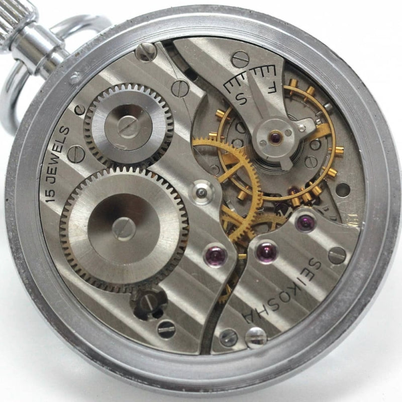 昭和38年の19セイコー鉄道時計/15石/秒針止め機能/絶版時計/19seiko-1135