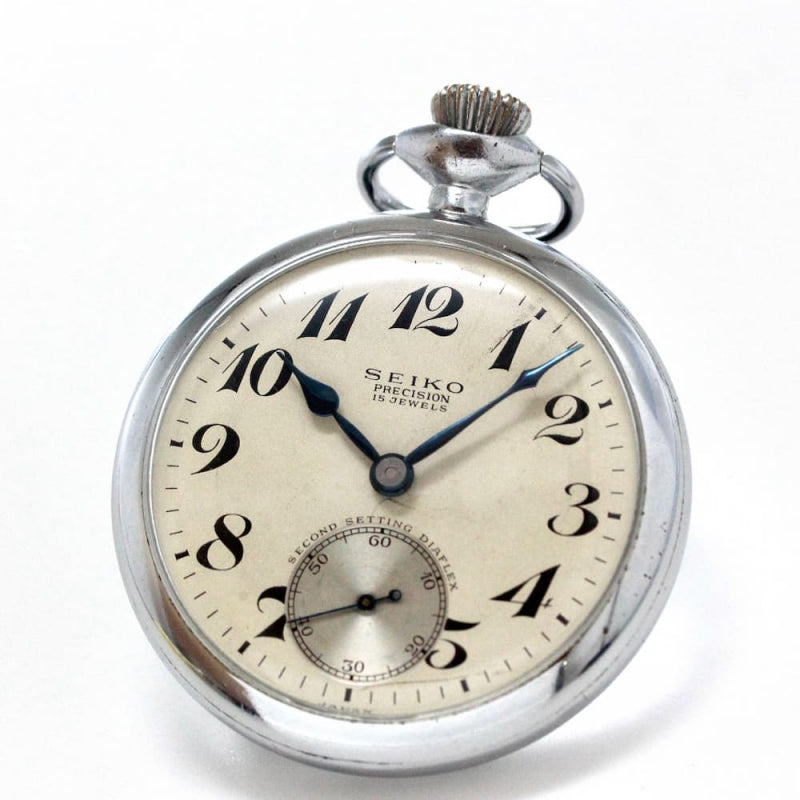 昭和37年の19セイコー鉄道時計/15石/秒針止め機能/絶版時計/19seiko-1140
