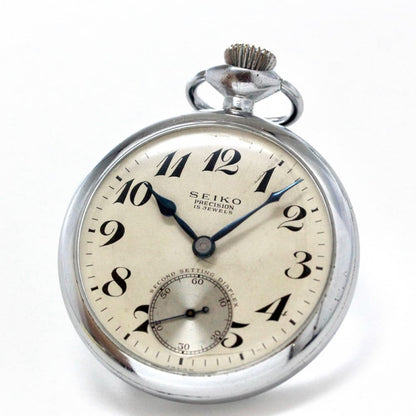 昭和37年の19セイコー鉄道時計/15石/秒針止め機能/絶版時計/19seiko-1140