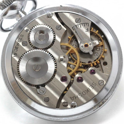 昭和37年の19セイコー鉄道時計/15石/秒針止め機能/絶版時計/19seiko-1140