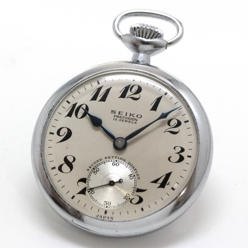 昭和36年の19セイコー鉄道時計/15石/秒針止め機能/絶版時計/19seiko-1143