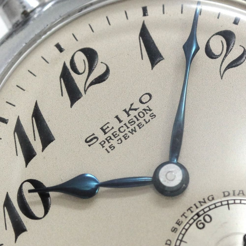 昭和36年の19セイコー鉄道時計/15石/秒針止め機能/絶版時計/19seiko-1143