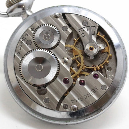 昭和36年の19セイコー鉄道時計/15石/秒針止め機能/絶版時計/19seiko-1144
