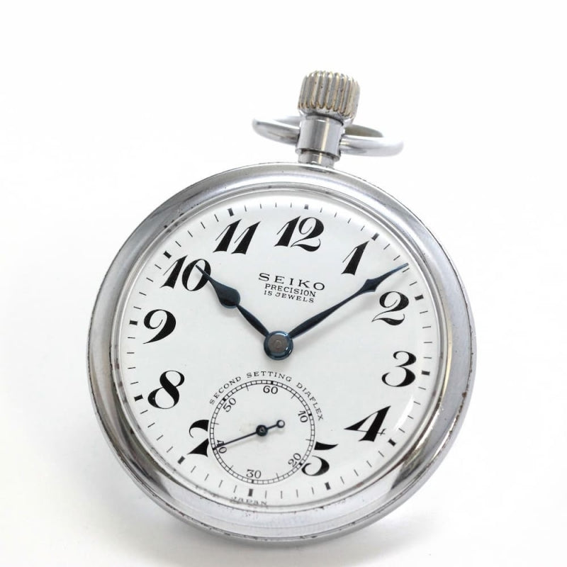 昭和41年の19セイコー鉄道時計/15石/秒針止め機能/絶版時計/19seiko-1155