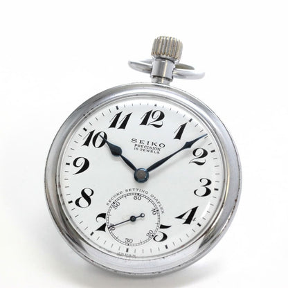 昭和41年の19セイコー鉄道時計/15石/秒針止め機能/絶版時計/19seiko-1155