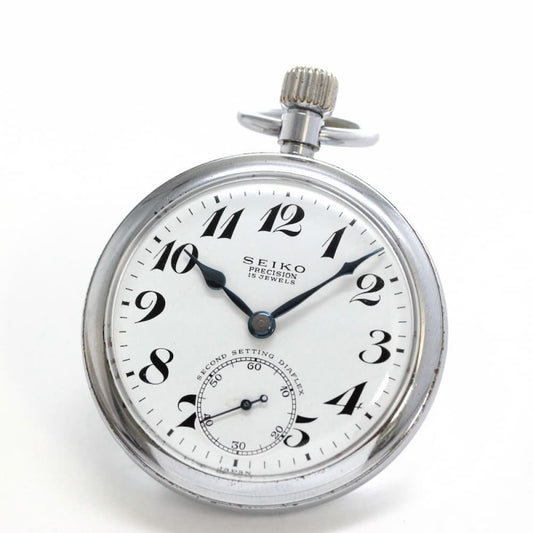 昭和41年の19セイコー鉄道時計/15石/秒針止め機能/絶版時計/19seiko-1155