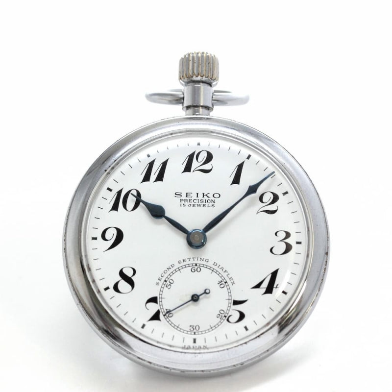 昭和41年の19セイコー鉄道時計/15石/秒針止め機能/絶版時計/19seiko-1155