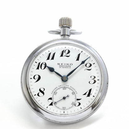 昭和41年の19セイコー鉄道時計/15石/秒針止め機能/絶版時計/19seiko-1155