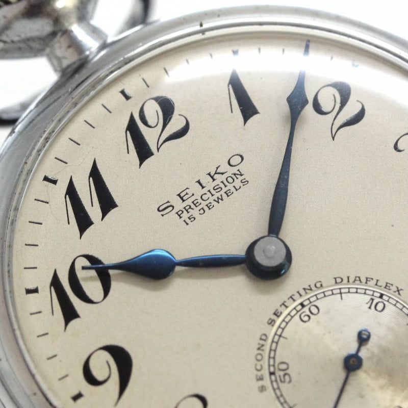 昭和35年の19セイコー鉄道時計/15石/秒針止め機能/絶版時計/19seiko-1156
