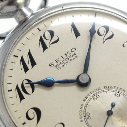 昭和35年の19セイコー鉄道時計/15石/秒針止め機能/絶版時計/19seiko-1156
