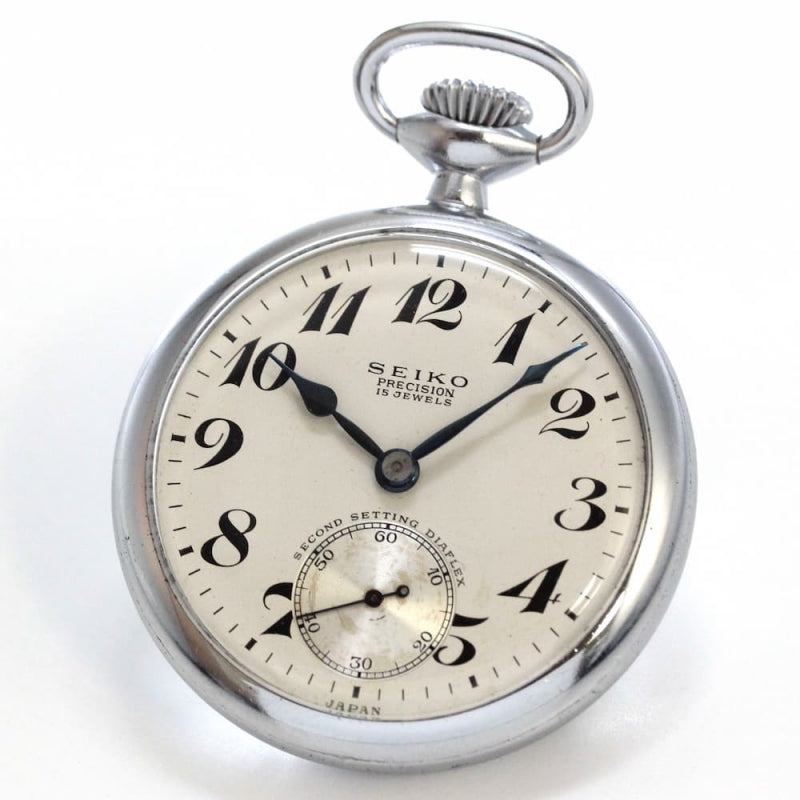 昭和35年の19セイコー鉄道時計/15石/秒針止め機能/絶版時計/19seiko-1157