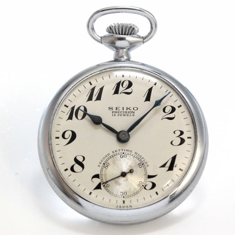 昭和35年の19セイコー鉄道時計/15石/秒針止め機能/絶版時計/19seiko-1157