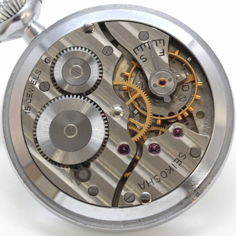 昭和35年の19セイコー鉄道時計/15石/秒針止め機能/絶版時計/19seiko-1157
