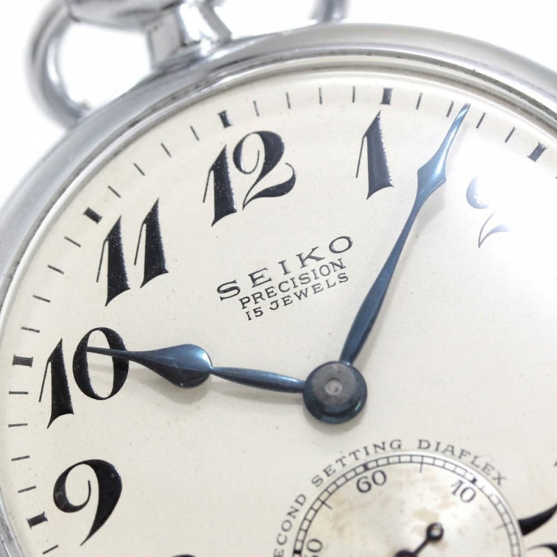 昭和35年の19セイコー鉄道時計/15石/秒針止め機能/絶版時計/19seiko-1157