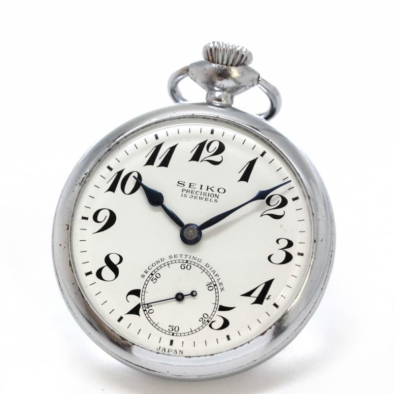 昭和38年の19セイコー鉄道時計/15石/秒針止め機能/絶版時計/19seiko-1162