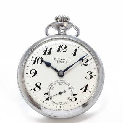 昭和38年の19セイコー鉄道時計/15石/秒針止め機能/絶版時計/19seiko-1162