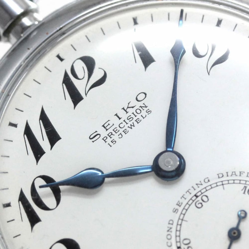 昭和38年の19セイコー鉄道時計/15石/秒針止め機能/絶版時計/19seiko-1169