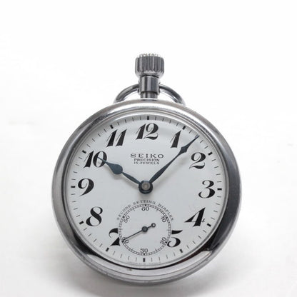 昭和41年の19セイコー鉄道時計/15石/秒針止め機能/絶版時計/19seiko-1174