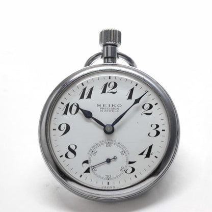 昭和38年の19セイコー鉄道時計/15石/秒針止め機能/絶版時計/19seiko-1177